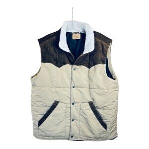 Red Head Ranch brown canvas corduroy quilted ranchers cattle Wrangler Vest coat
